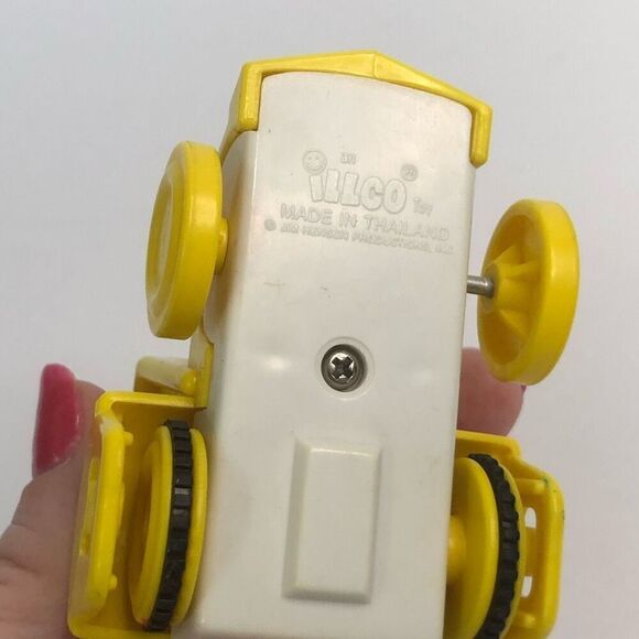 sesame street illco toys cookie monster toy yellow train jim henson vintage - Picture 4 of 5